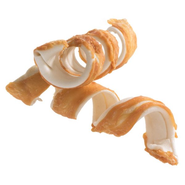 Chicken wrapped rawhide spiral