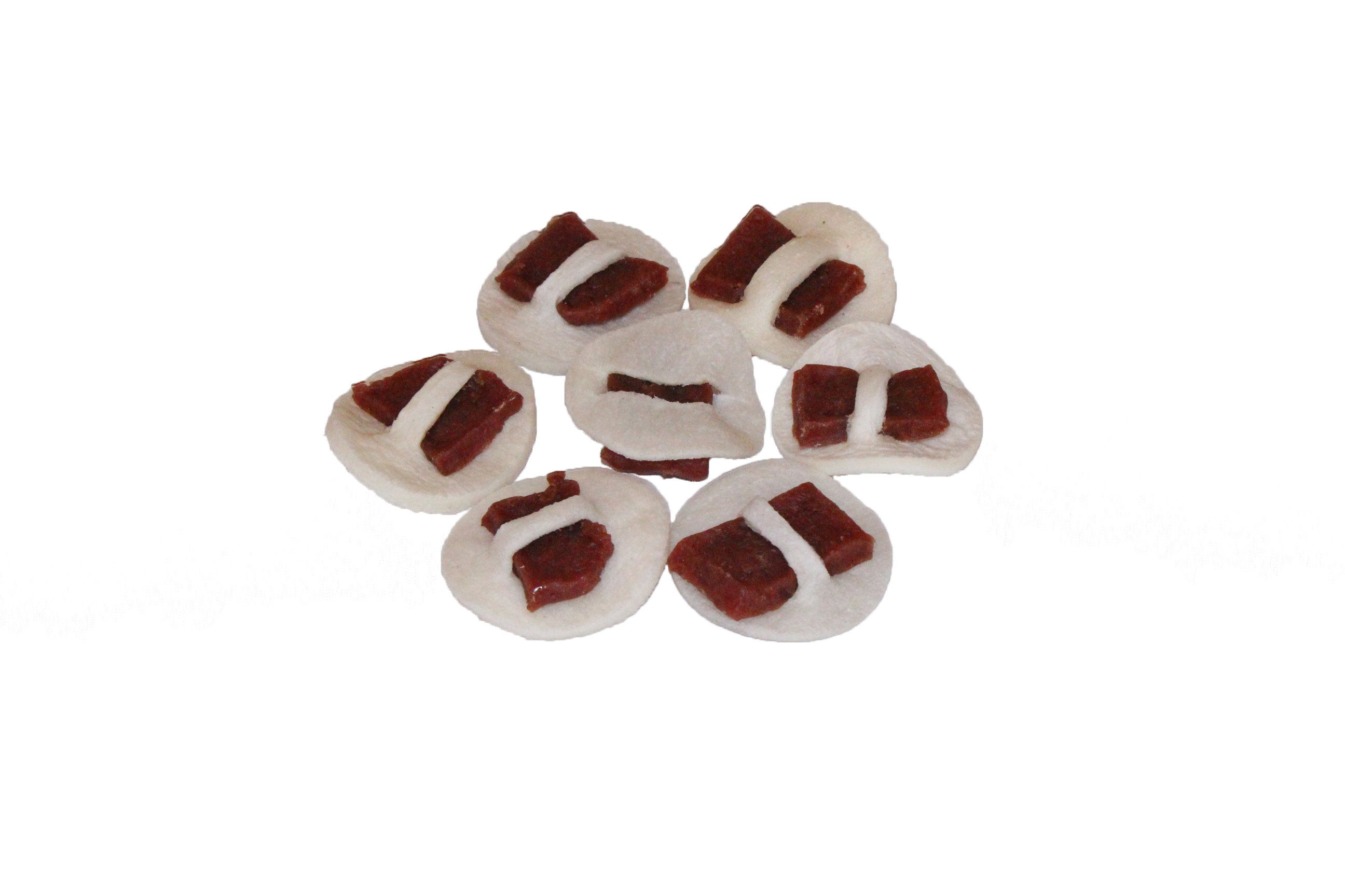 Duck inside round rawhide chips