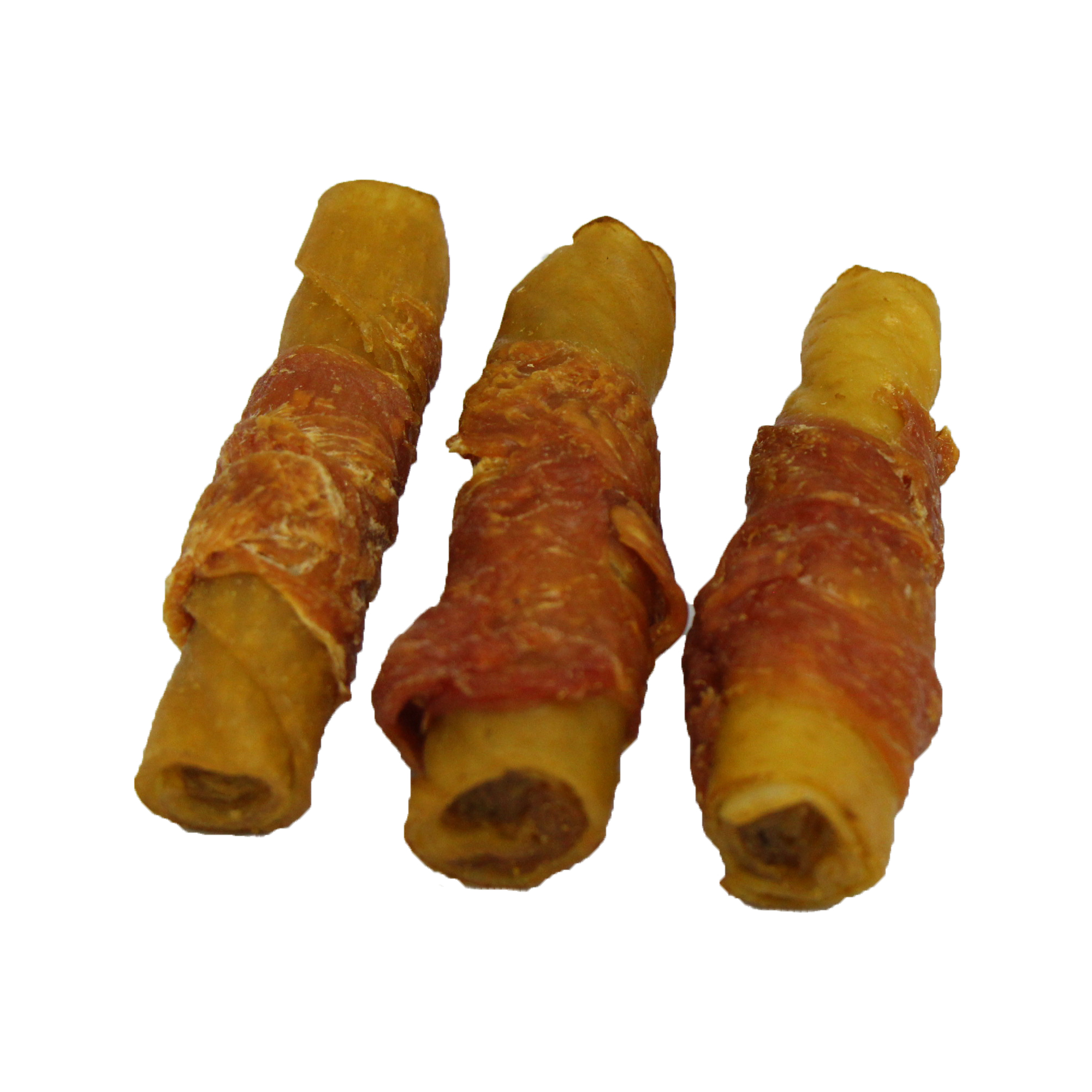 Chicken wrapped smoked porkhide